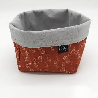 Panier en tissu réversible