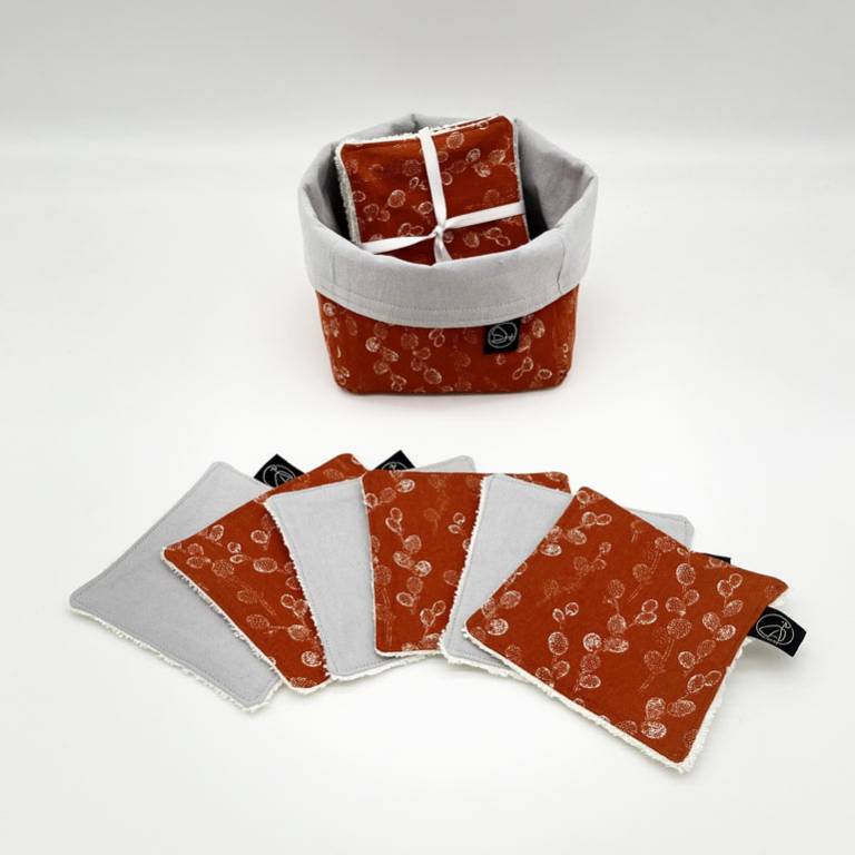 panier tissu et lingette lavable