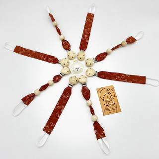 Attache tétine bébé avec perles